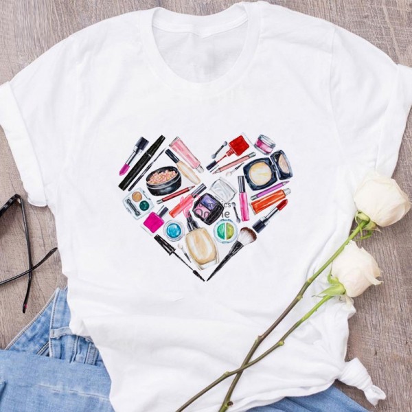 Tricou cu desen pentru Salon de Infrumusetare LMB015 Alb- My Beauty